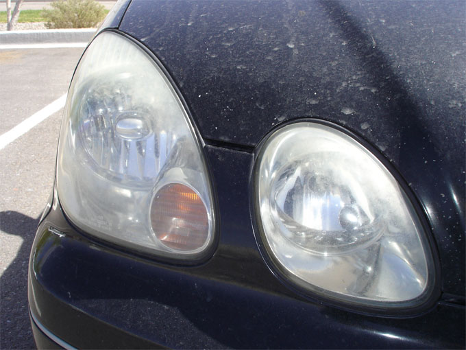 Before headlight restoration picture