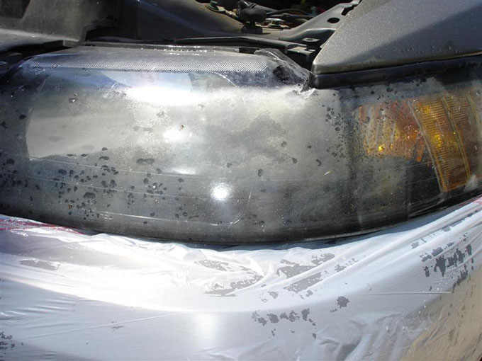Before headlight restoration picture